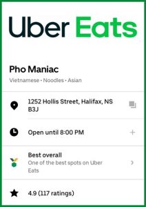 Uber eat Best overall